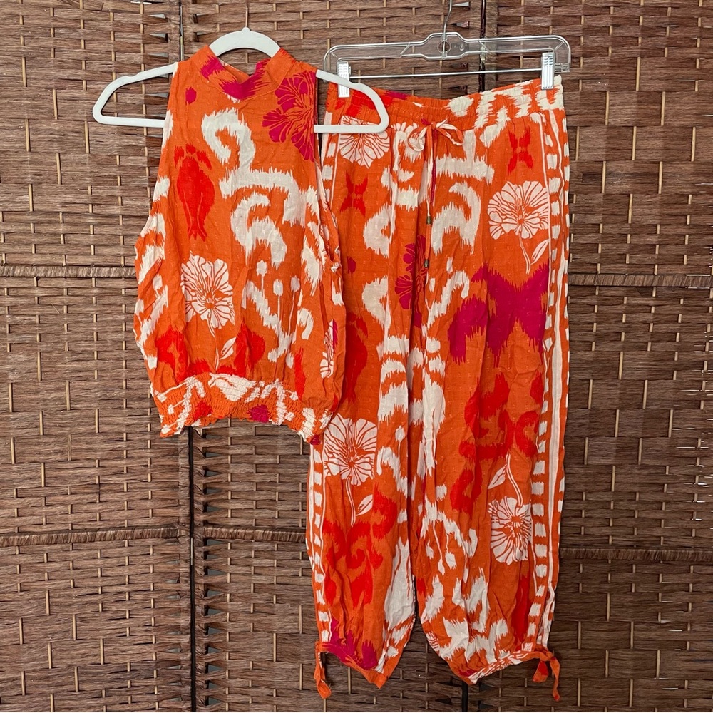Rachel Zoe Women Set, Coastal / Resort, Boho, Dopamine, Bottom Size XS/ Top M.